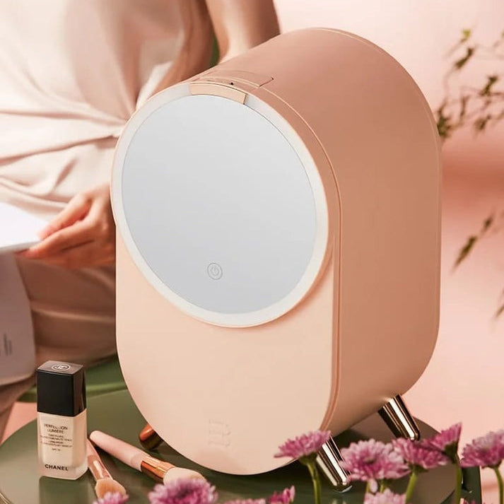 Large Cosmetic Storage Organizer with LED Mirror