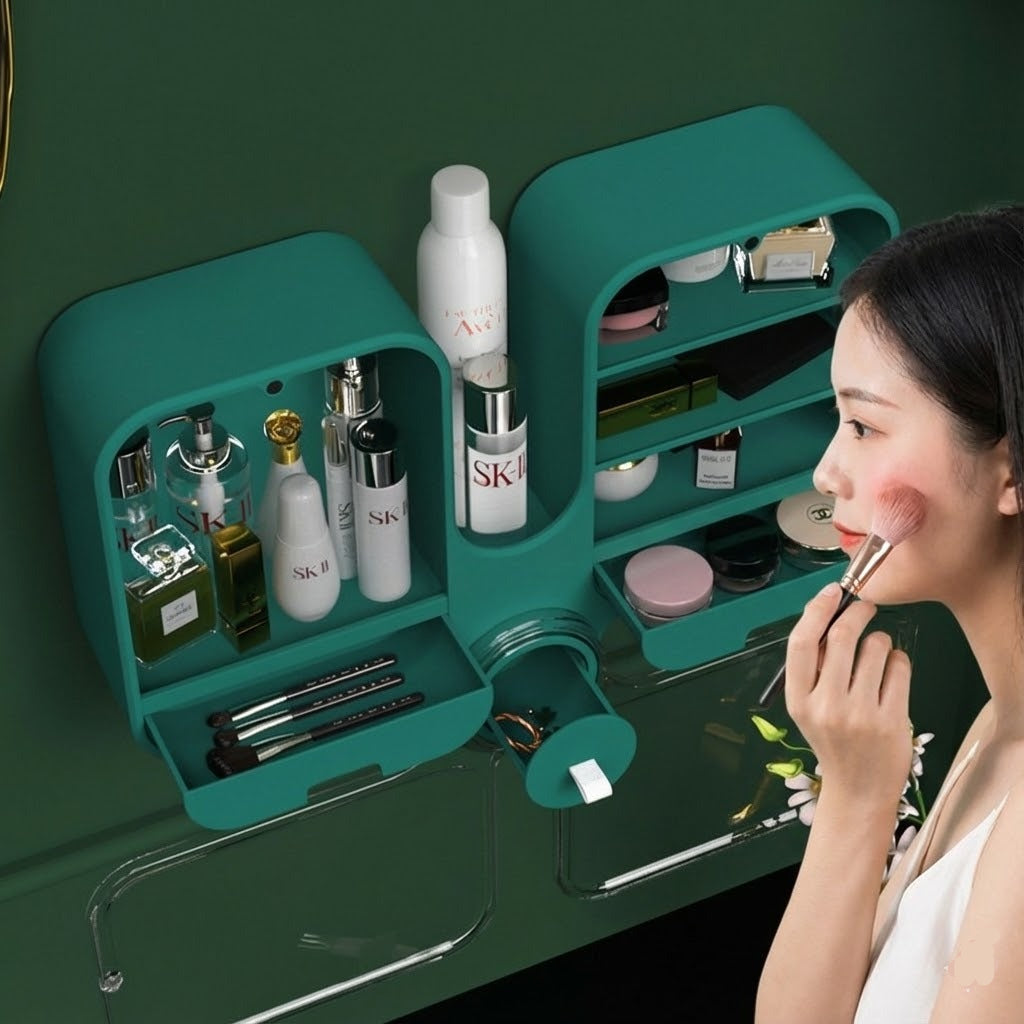 Wall-Mounted Makeup & Cosmetic Organizer
