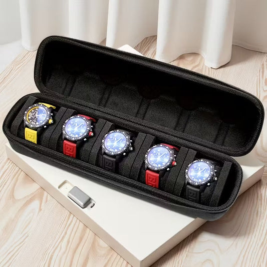 5-Slot Portable Travel Watch Organizer